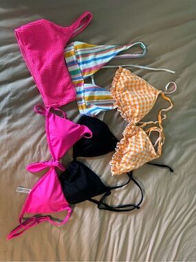 Variety of brand and size bikini tops